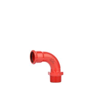 China Heating System Factory Direct Sale 90 Degree Fire Fighting Elbow With Male Thread for sale