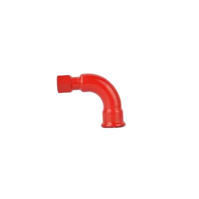 China Heating System PE Coating Fire Fighting Pipe Fitting 90 Degree Elbow Of Female Thread for sale