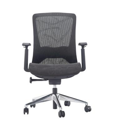 China New Design Swivel Mid-Back Full Mesh Adjustable Ergonomic Office Chair Plastic Executive (Height) Adjust Lumbar Support Office Chair for sale