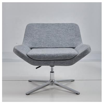 China 2021 New Design Cooling Metal Rotate Fabric Chair Metal Base Aluminum Lounge Reclining Waiting Chair for sale