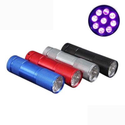 China Money Detection Fluorescence Inspection 395nm Promotional Gifts 9 LED UV Flashlight for sale