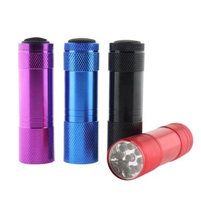 China Mini AAA Automotive 9 Battery Led Flashlight, Promotional Gift, Aluminum Led Flashlight for sale