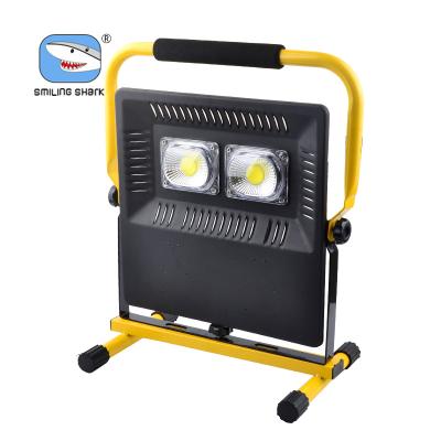 China Aluminum Alloy Shark CE RoHS Certification High Power Smile 100W COB Led Flood Light For Factory Wholesale for sale