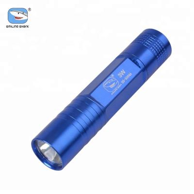 China Portable 3w Smile Rescue Shark Mini Emergency Led Rechargeable Flashlight Torch With Long Distance for sale