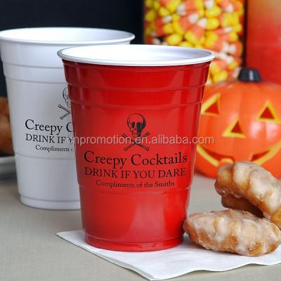 China Sustainable Disposable Custom Printed 16 Oz Red Cups Red Beer Pong Drink Cup For Party for sale