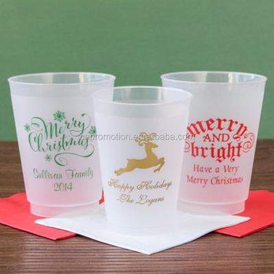 China Promotional Classic Plastic 16oz Freeze Stacked Plastic Cups for sale