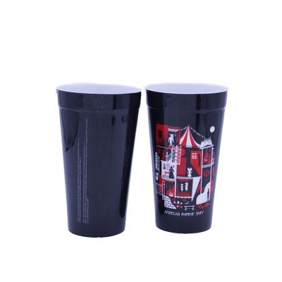 China Sustainable Bpa Free Tumbler IML Custom Drinking Stage Cups Reusable Plastic PP Cup 22oz for sale