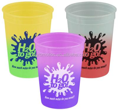 China Custom Viable Plastic Color Change Temperature 16OZ Mood Stadium Cups Personalized for sale