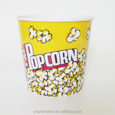 China Multiple Sizes Disposable Pop Out Disposable Plastic Popcorn Bucket Popcorn Cup And Holder With Lid for sale