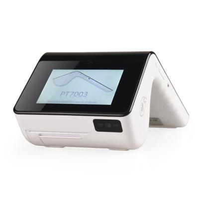 China Retail Tablet 7inch Mobile Handheld Touch Screen Terminal POS Machine With 3.5inch Customer Display For Supermarket Mall for sale