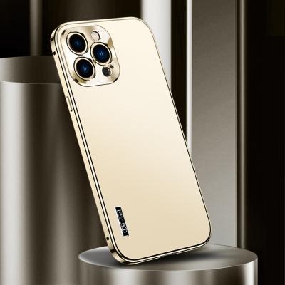 China Metal Shockproof Luxury Magnetic Suction Shell Drop-Resistant Phone Case With Aviation Alloy Frame Lens Included For Iphone 13 pro max for sale