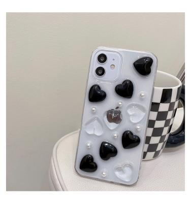 China 3D Custom Epoxy Craft Heart Shape Shockproof Phone Cover Mobile Phone Case For Apple iPhone Samsung Huawei xiaomi realme opp series for sale