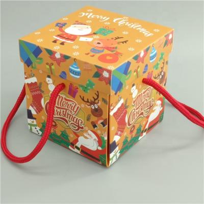 China Handmade Custom Logo Printed Christmas Gift Packaging Paper Box for sale