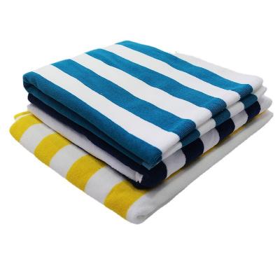 China Viable Jidian Teema Beach Towels Blue and White Cotton Packtowl Pool Luxury Lightweight Beach Towels for sale