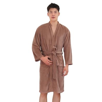 China QUICK DRY Customized Warm Ultrafine Fiber Men's Pure Soft Hotel Bathrobe for sale