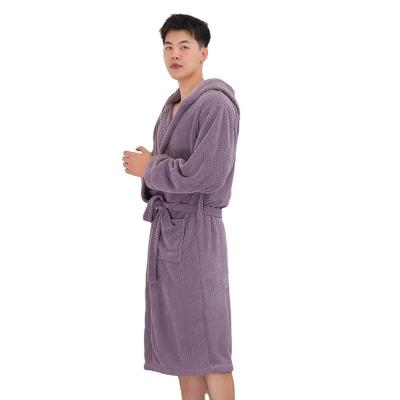 China Hot Mens Solid Color Microfiber Hotel Custom Made Bathroom QUICK DRY Soft Soft Bathrobe Skin Friendly Bathrobe for sale