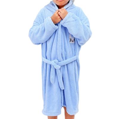 China QUICK DRY children's long soft cotton hooded bathrobe towel for sale