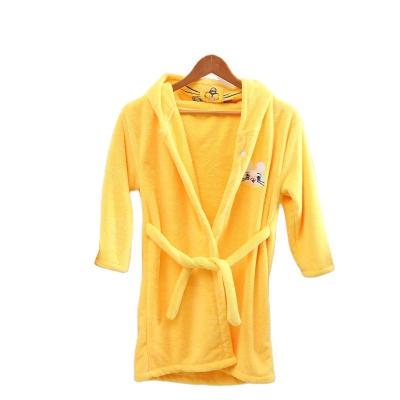 China QUICK DRY popular wool hooded children's towel cartoon bathrobe for sale