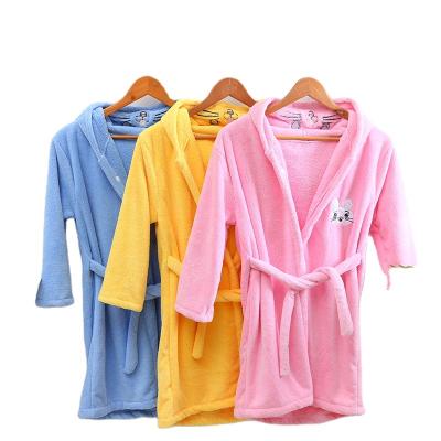 China QUICK DRY wholesale children's wool hooded children's bathrobe and winter nightgown for sale