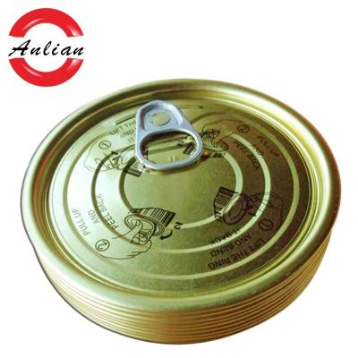 China Child Safe Easy Open Tinplate Lids For Cans Easy Open Round Can Cover Tinplate Lids For Food Packaging for sale