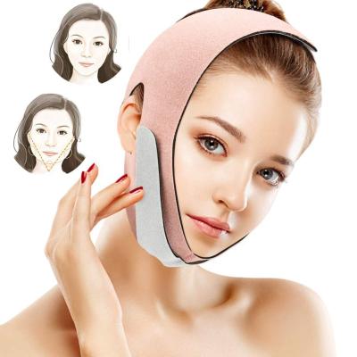 China Lift V Up Contour Face Slimming Double Line Bandage V Belt Chin Reducer Patch Face Lift Strap Lifting Chin Strap For Women Men for sale