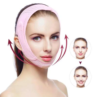 China Facial Face-lift Massage Slimming Strap Bandage V Painless Face-lifting Face Line Lifting Anti Wrinkle Chin Strap Double Chin Reducer Face Band for sale