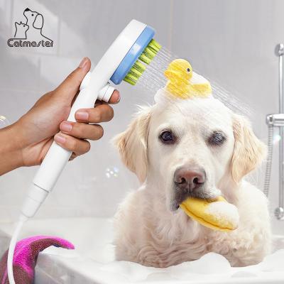 China Multi Sustainable Functional Shower Pet Bathing Tool Dog Shower Sprayer Brush Dog Bath Brush for sale