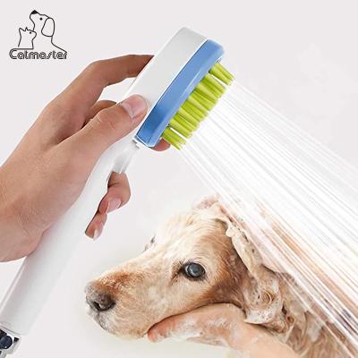 China Sustainable Good Prices Portable Outdoor Shower Attachment Pet Shower Head Dogs Bath Brush For Dogs for sale