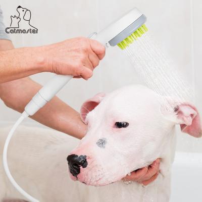 China Best Sustainable Attachment Pet Shower Grooming Product Portable Dog Shower Bath Brush For Dogs for sale