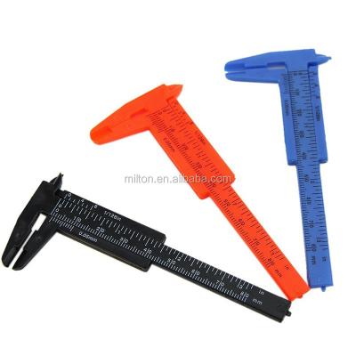 China 3inch 80mm Mini Plastic Ruler Sliding Vernier Precision Caliber Measuring Plastic Tools for sale