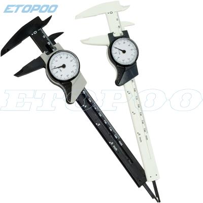 China 150mm dial 0-150MM gauge 0-150MM pure plastic vernier gauge with dial plastic precision gauge for sale