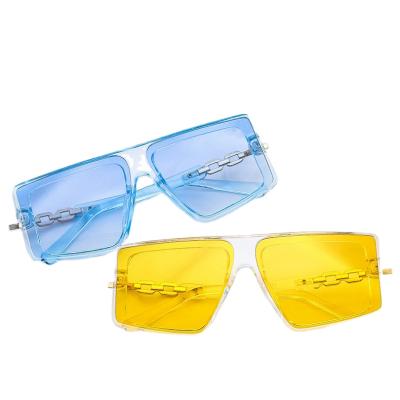 China 2021 new trend personality large resin frame multicolor uv400 sunglasses for sale