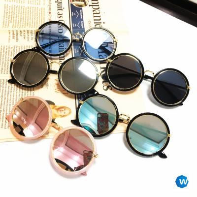 China Personality trend uv400 kids multicolor fashion round sunglasses frame sunglasses for sale