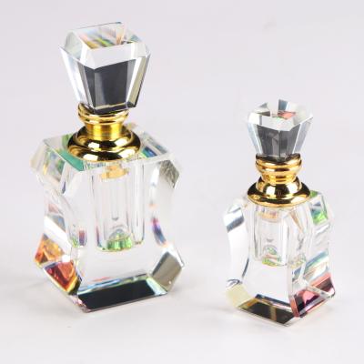 China 2019 Europe high quality crystal glass 3ml perfume bottle, diamond crystal perfume bottle for sale