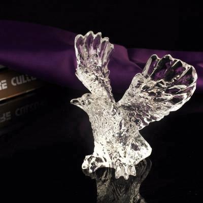 China China wholesale crystal figurine craft K9 crystal glass eagle for sale for sale