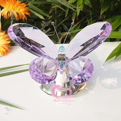 China China Artificial Glass Butterfly Crystal Model Craft For Crystal Gift for sale