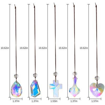 China China Chandelier Crystals Prisms Chakra Christmas Pendant Ornament Home Decor Gifts Garden Decoration Sun Reflected for sale