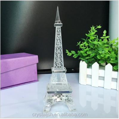 China Europe Souvenir Gift Eiffel Tower Pattern Crystal Home Decoration Beautiful Decor Feng Shui Items for sale