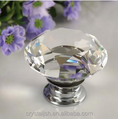 China Wholesale Europe Crystal Glass Closet Door Knobs For Drawer Pulls Furniture for sale