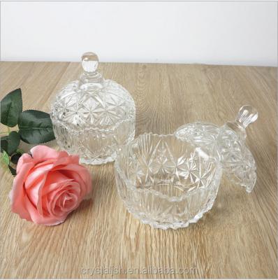 China Wholesale Home Office Decoration China Decoration Crystal Candy Bowls With Lid for sale