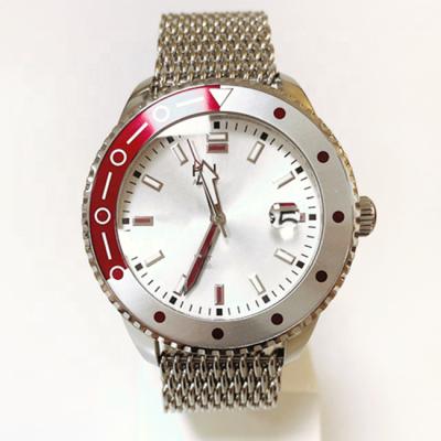 China Automatic Date 316L STAINLESS STEEL Quality Mesh Bracelet 316L Stainless Steel Wrist Watch Case Excellent Part Of Watches For Men for sale