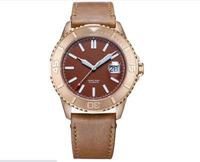 China Automatic Date Luxury Mechanical Men Watch Retro Bronze Dive Watches Men's Stainless Steel MIYOTA Modern Unisex Sapphire Crystal Pointer 64H for sale