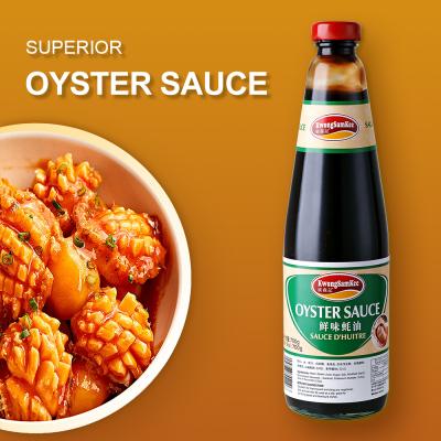 China Fresh High Grade Chinese Seafood Seasoning Pot 510G Glass Bottle Hot Oyster Sauce for sale