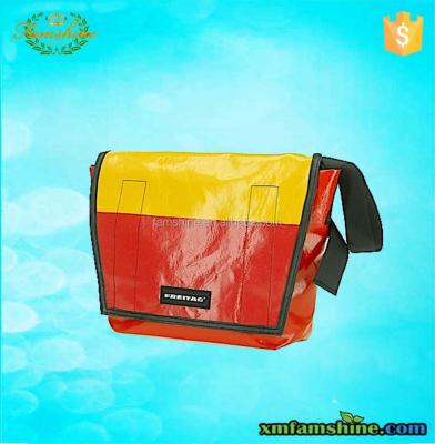 China Reusable College Tarpaulin Messenger Bag / College Shoulder Bag / Designer College Bags for sale