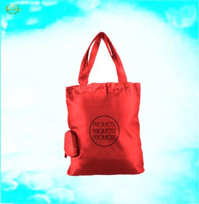 China Promotional Polyester Folding Wholesale Foldable Shopping Bag for sale