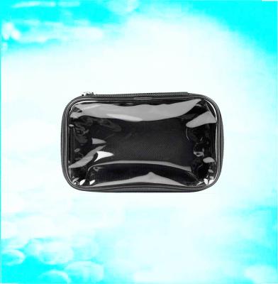 China Fashion Promotion Clear Plain Black Pvc Cosmetic Bag With Zipper for sale