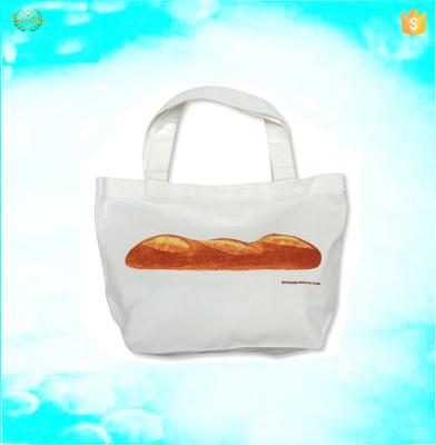 China Cheap Simple White Shopping Bag Cotton Canvas Tote Bag For Bread for sale