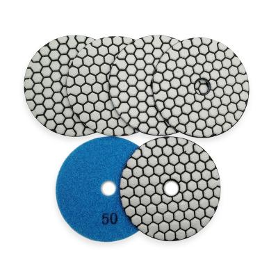 China Marsony SHDIATOOL 4in Flexible Diamond Dry Bond 100mm Resin Disc Stone Polishing Concrete Marble Polishing Pad For Polisher for sale