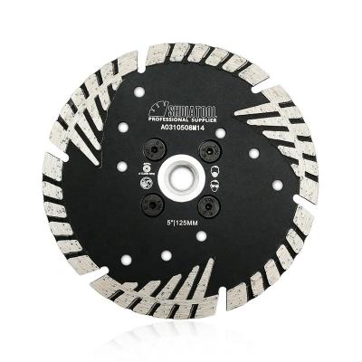 China Concrete tile marble granite diatool 125mm diamond disc turbo diamond blade segment stone brick marble granite saw blade for granite cutting for sale