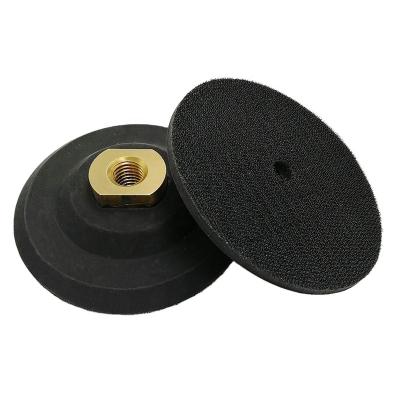 China For Grinder Rubber Adapter Angle SHDIATOOL 4 Diamond Polishing Pads SHDIATOOL 4 Inch Thread Diamond Polishing Pads Packer Pad Flexible Rubber Support Holder for sale